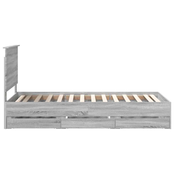 Bettrahmen Graues Sonoma 90 x 200 cm Ingenieurs Holz