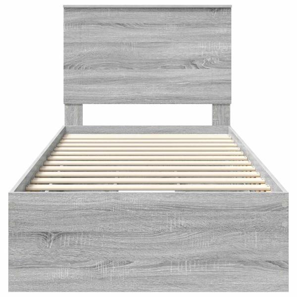 Bettrahmen Graues Sonoma 75 x 190 cm Ingenieurs Holz