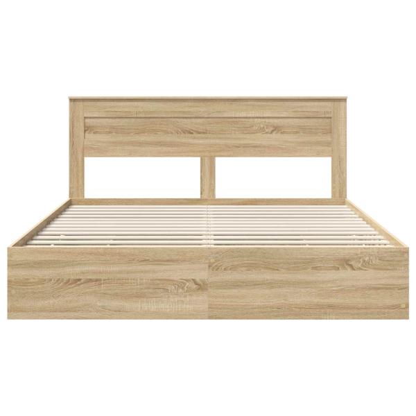 Bettrahmen Sonoma-Eiche 180 x 200 cm Ingenieurs Holz