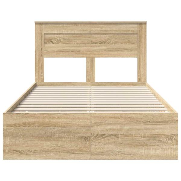 Bettrahmen Sonoma-Eiche 120 x 190 cm Ingenieurs Holz