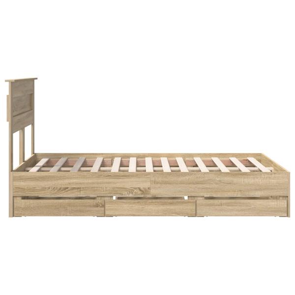 Bettrahmen Sonoma-Eiche 120 x 190 cm Ingenieurs Holz