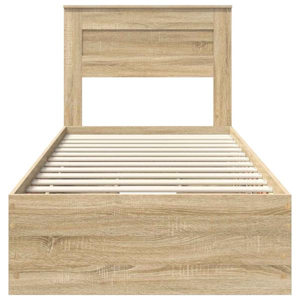 Bettrahmen Sonoma-Eiche 100 x 200 cm Ingenieurs Holz