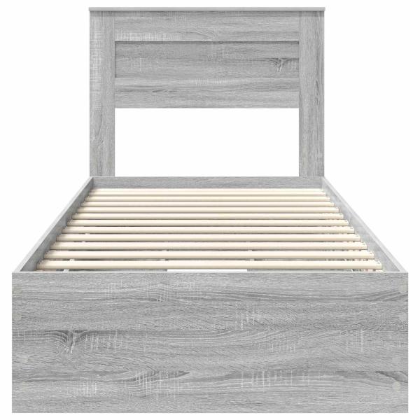 Bettrahmen Graues Sonoma 90 x 200 cm Ingenieurs Holz