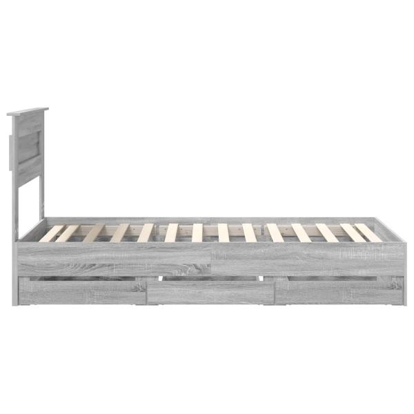 Bettrahmen Graues Sonoma 75 x 190 cm Ingenieurs Holz