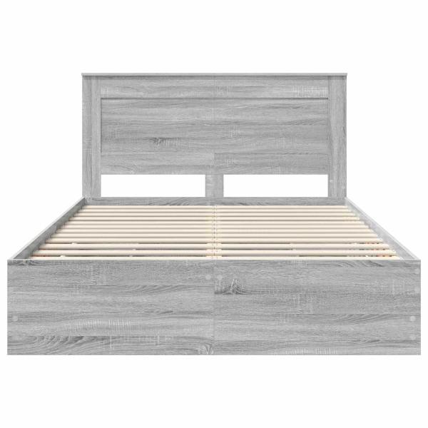Bettrahmen Graues Sonoma 160 x 200 cm Ingenieurs Holz