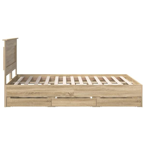 Bettrahmen Sonoma-Eiche 150 x 200 cm Ingenieurs Holz