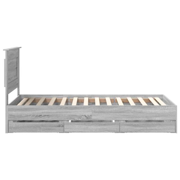 Bettrahmen Graues Sonoma 100 x 200 cm Ingenieurs Holz