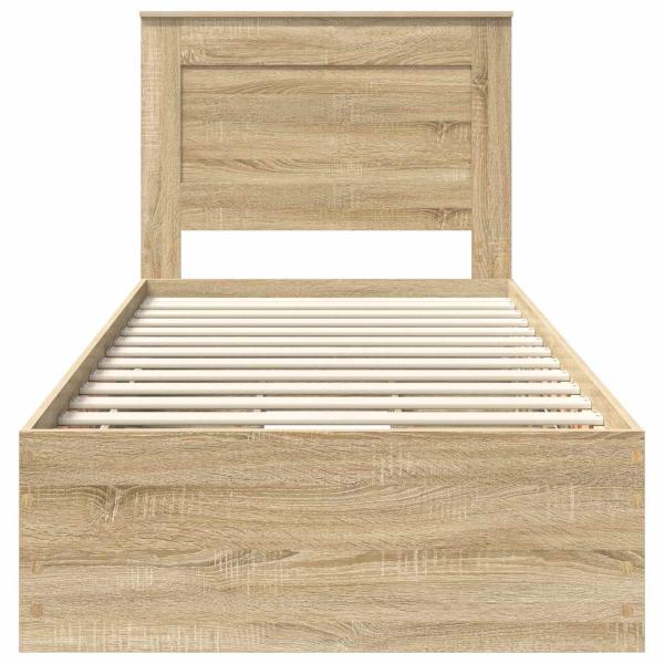 Bettrahmen Sonoma-Eiche 90 x 200 cm Ingenieurs Holz
