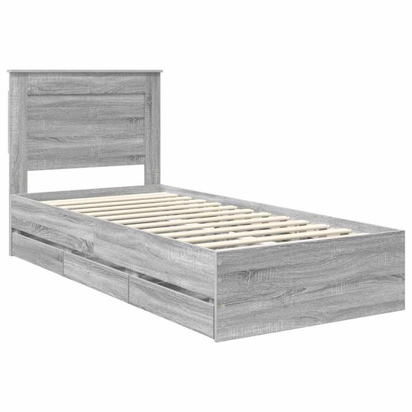 Bettrahmen Graues Sonoma 90 x 200 cm Ingenieurs Holz