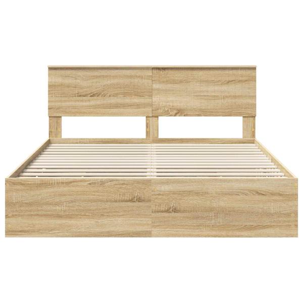 Bettrahmen Sonoma-Eiche 160 x 200 cm Ingenieurs Holz