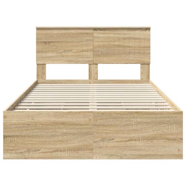 Bettrahmen Sonoma-Eiche 120 x 190 cm Ingenieurs Holz