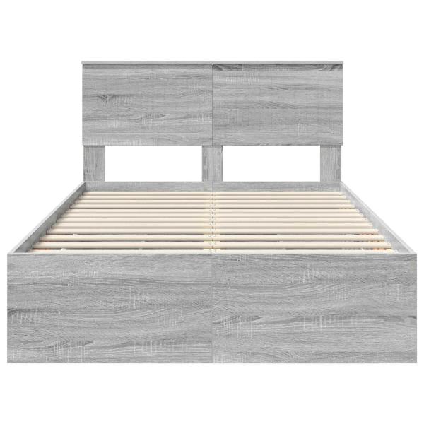 Bettrahmen Graues Sonoma 120 x 190 cm Ingenieurs Holz