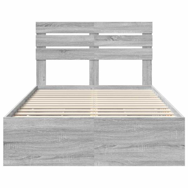 Bettrahmen Graues Sonoma 120 x 190 cm Ingenieurs Holz