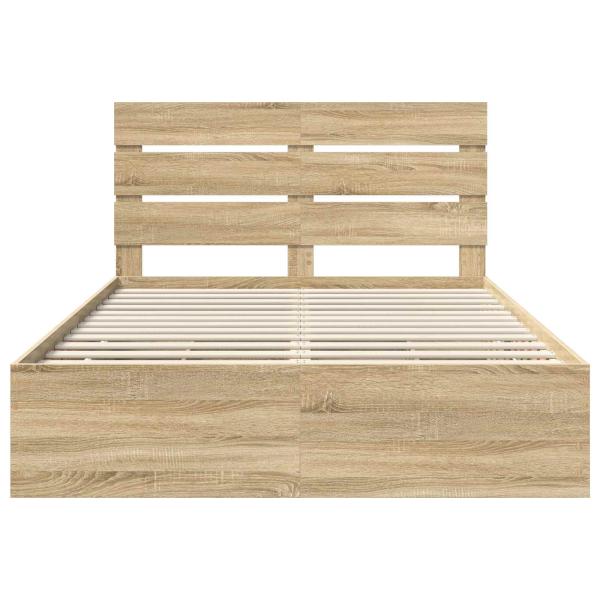 Bettrahmen Sonoma-Eiche 140 x 190 cm Ingenieurs Holz