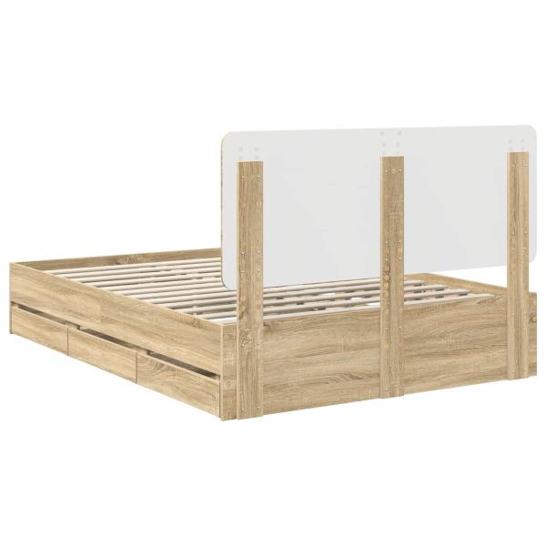 Bettrahmen Sonoma-Eiche 140 x 190 cm Ingenieurs Holz