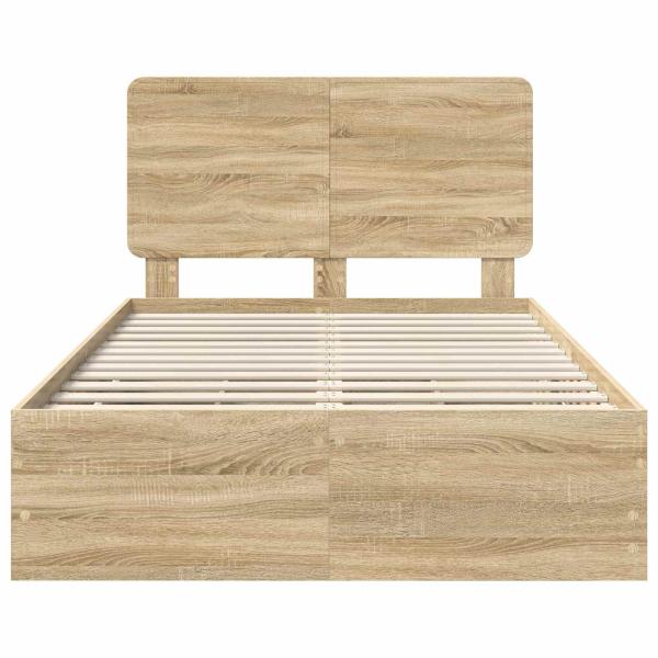 Bettrahmen Sonoma-Eiche 120 x 190 cm Ingenieurs Holz