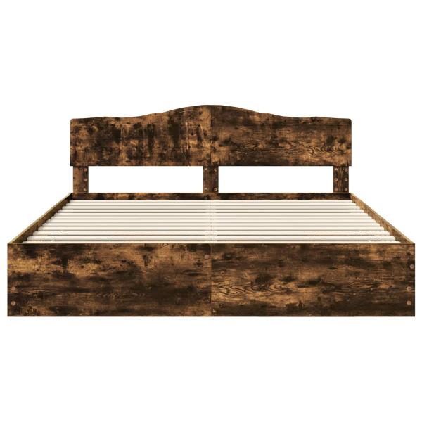 Bettrahmen Geräucherte Eiche 180 x 200 cm Ingenieurs Holz