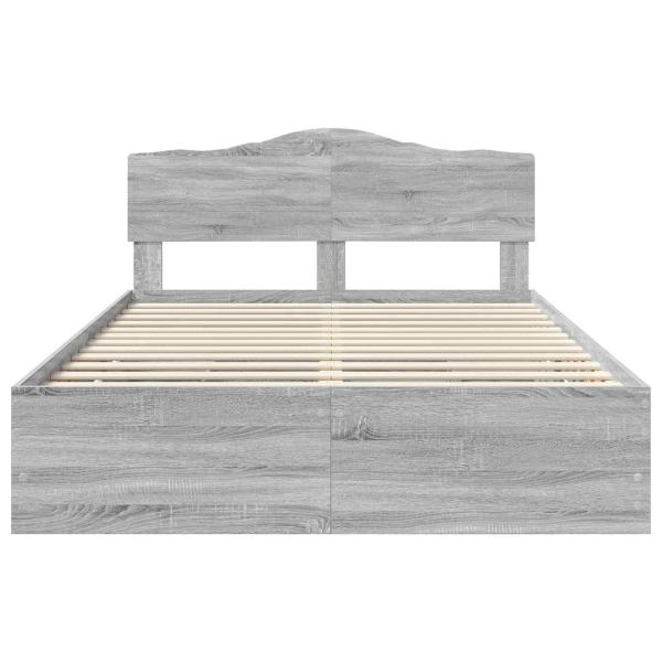 Bettrahmen Graues Sonoma 160 x 200 cm Ingenieurs Holz