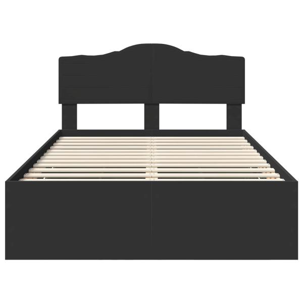 Bettrahmen mit Schubladen Schwarz 120 x 200 cm Ingenieurs Holz