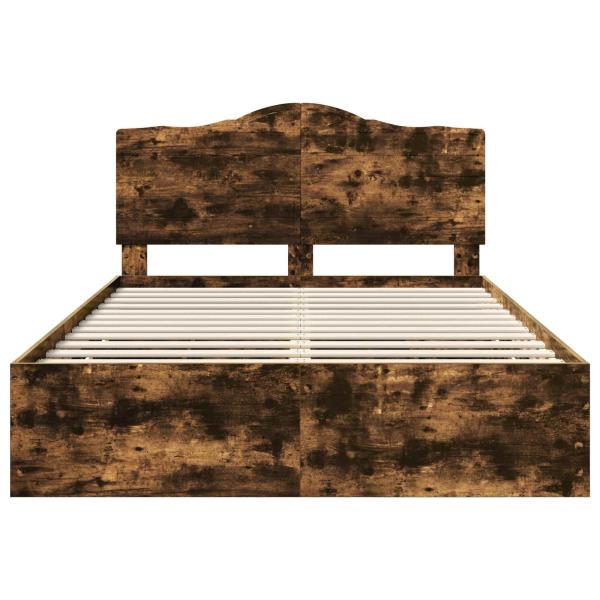 Bettrahmen Geräucherte Eiche 160 x 200 cm Ingenieurs Holz