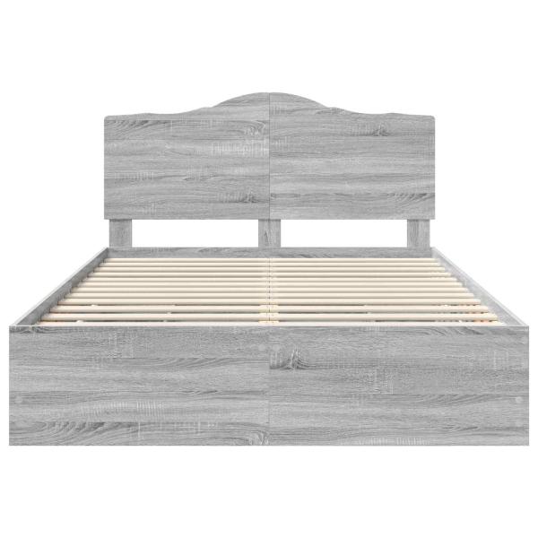 Bettrahmen Graues Sonoma 160 x 200 cm Ingenieurs Holz