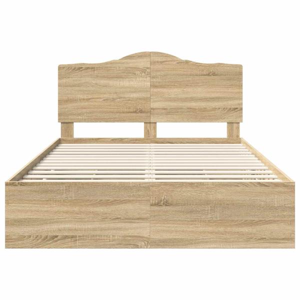 Bettrahmen Sonoma-Eiche 140 x 190 cm Ingenieurs Holz