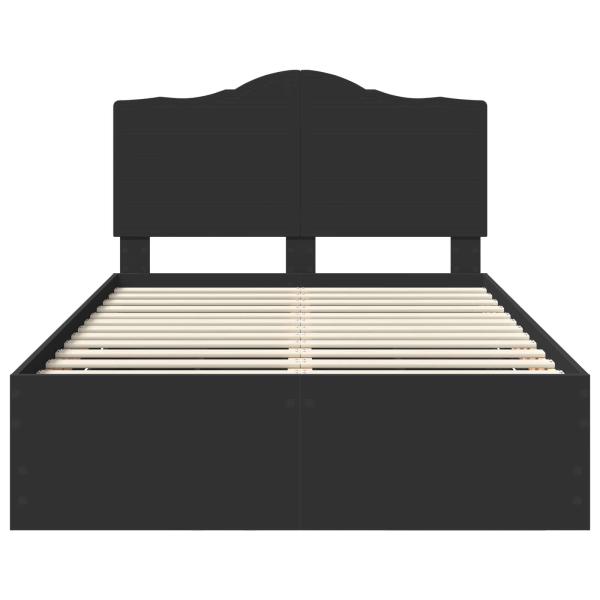 Bettrahmen mit Schubladen Schwarz 135 x 190 cm Ingenieurs Holz