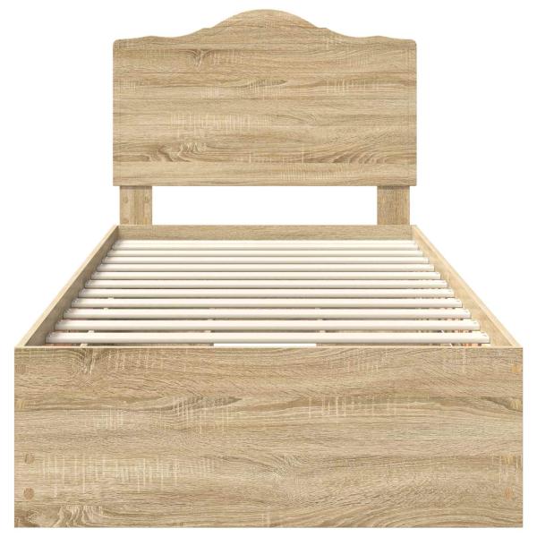 Bettrahmen Sonoma-Eiche 75 x 190 cm Ingenieurs Holz