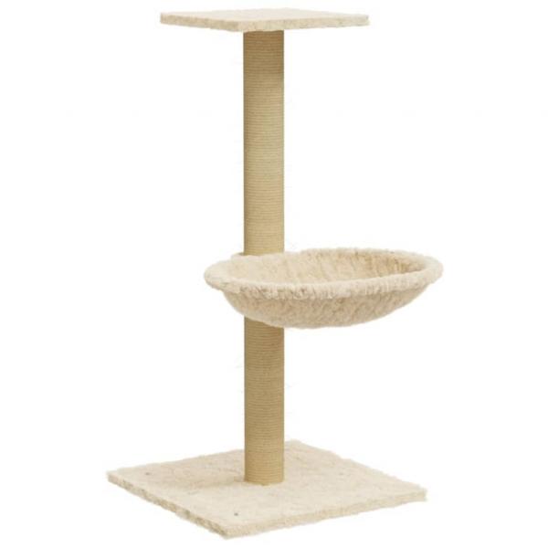 Kratzbaum mit Sisal-Kratzsäule Creme 74 cm