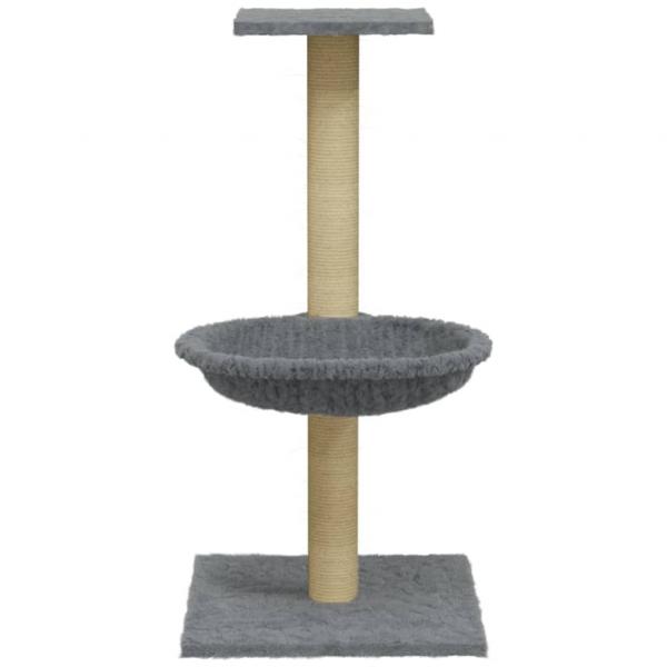 Kratzbaum mit Sisal-Kratzsäule Hellgrau 74 cm