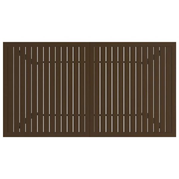 Gartentisch Braun 140x80x72 cm Stahl