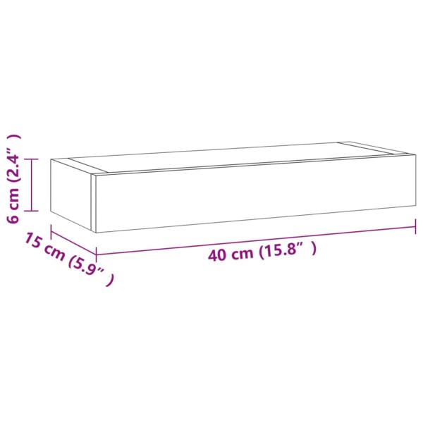 ARDEBO.de - Wandregale 2 Stk. 40x15x4 cm Massivholz Teak