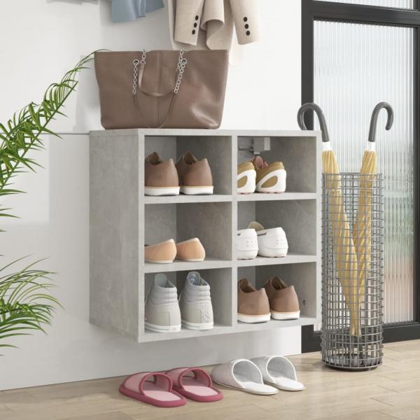 ARDEBO.de - Schuhregal Betongrau 52,5x30x50 cm
