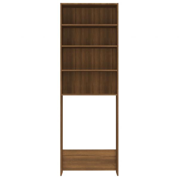 Waschmaschinenschrank Braun Eichen-Optik 64x24x190 cm