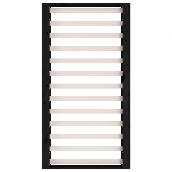 Massivholzbett Schwarz 75x190 cm