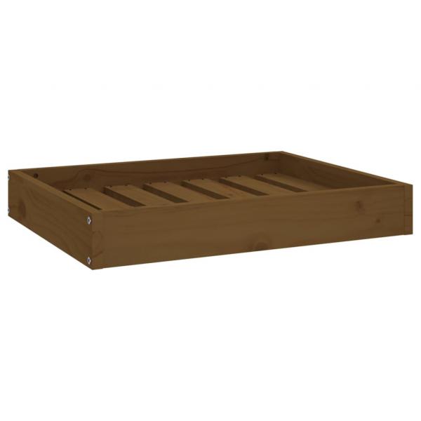 Hundebett Honigbraun 61,5x49x9 cm Massivholz Kiefer