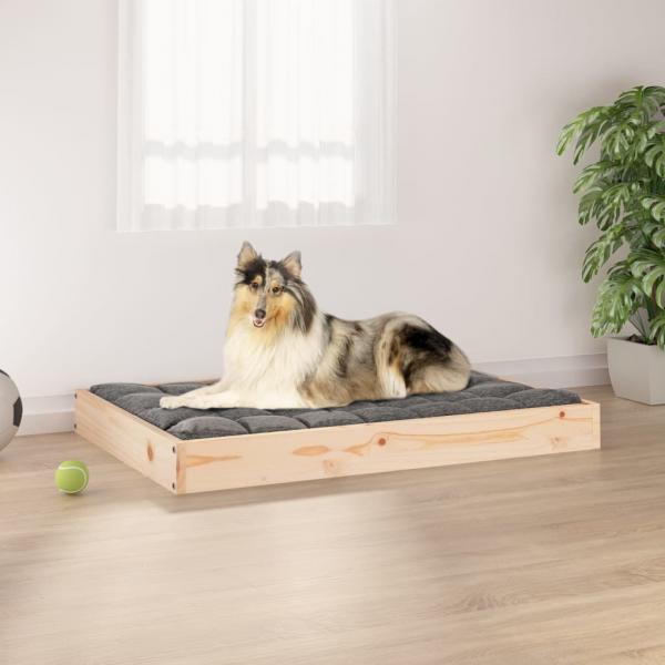 ARDEBO.de - Hundebett 91,5x64x9 cm Massivholz Kiefer
