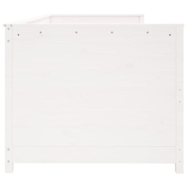 Tagesbett Weiß 100x200 cm Massivholz Kiefer