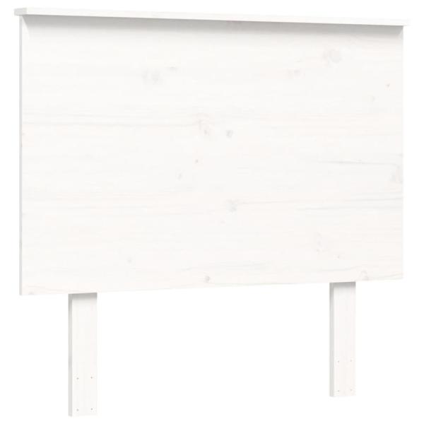 Seniorenbett mit Kopfteil 90x200 cm Weiß Massivholz