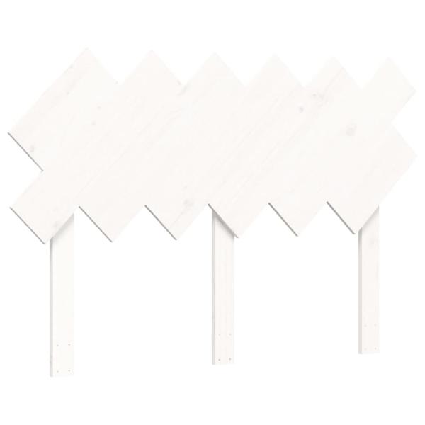 Seniorenbett mit Kopfteil Weiß Massivholz