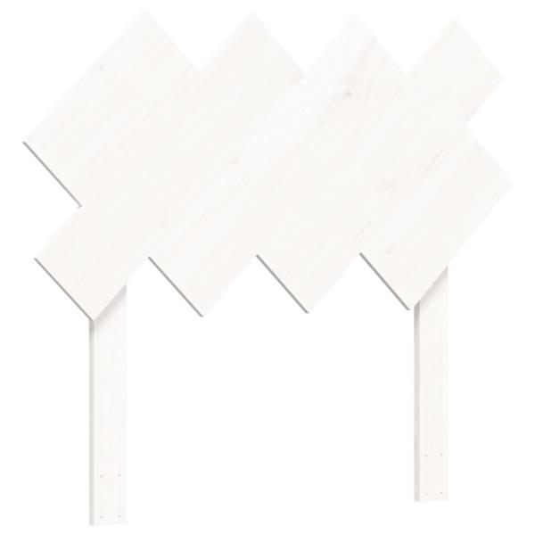 Seniorenbett mit Kopfteil 90x200 cm Weiß Massivholz