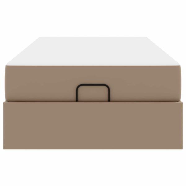 Bettgestell mit Matratze mit Matratze 2 pcs Hellbraun PVC