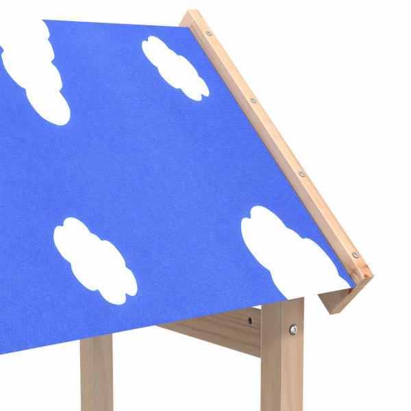 Spielturm Braun 52,5 x 46,5 x 195 cm Massives Kiefernholz