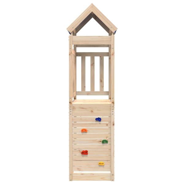 Spielturm Braun 110,5 x 52,5 x 215 cm Massives Kiefernholz