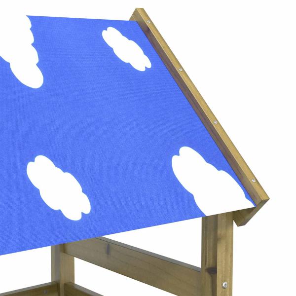 Spielturm Braun Massives imprägniertes Holz