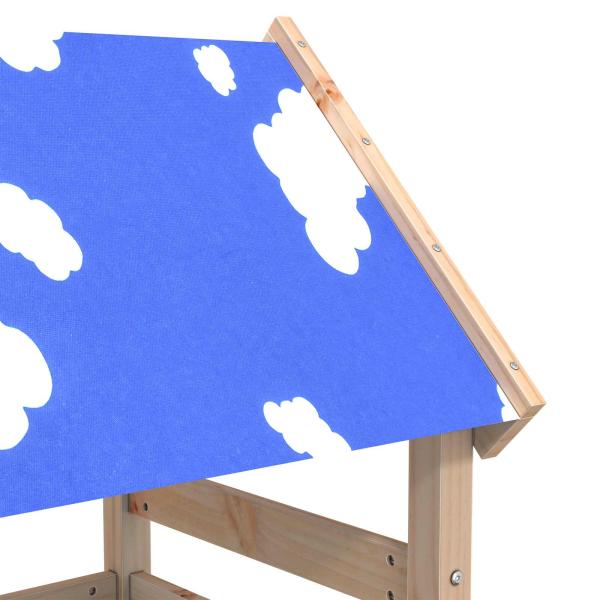 Spielturm Braun 52,5 x 110,5 x 215 cm Massives Kiefernholz