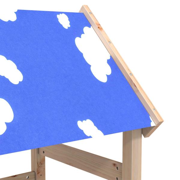 Spielturm Braun 52,5 x 110,5 x 215 cm Massives Kiefernholz