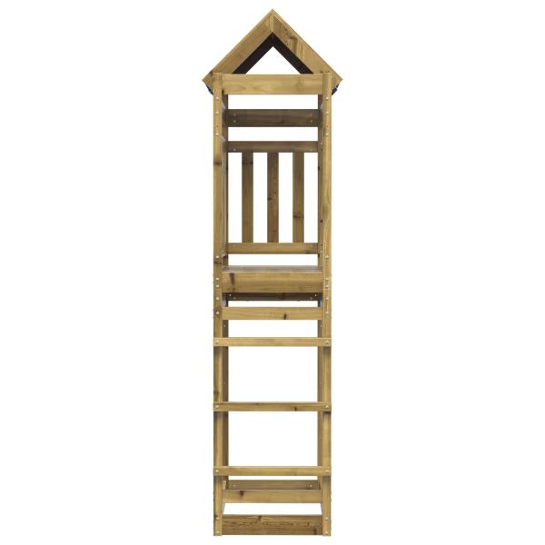 ARDEBO.de - Spielturm Braun 85 x 52,5 x 239 cm Massives imprägniertes Holz