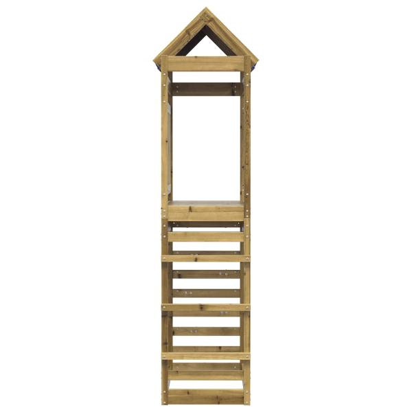 Spielturm Braun 85 x 52,5 x 239 cm Massives imprägniertes Holz