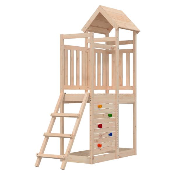 ARDEBO.de - Spielturm Braun 110,5 x 52,5 x 214 cm Massives Kiefernholz